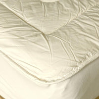 Reversible mattress topper with Merino wool pile with a luxurious lambswool filling.  super-soft, high-quality cotton cover 