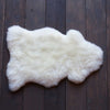 Sumptuous long wool ivory white natural sheepskin, silky soft and luxurious feeling. medium and large sizes are available. 