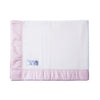 100% super-soft British-made Merino wool classic pink satin bound baby blanket perfect for all seasons From The Wool Company