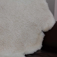 Very large natural, undyed creamy white Merino sheepskin, shorn down to 25mm, dense, supportive, and soft. 