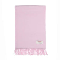 100% Alpaca extra-large luxury throw light pink with fringing top-quality warm & cosy made in England By The Wool Company