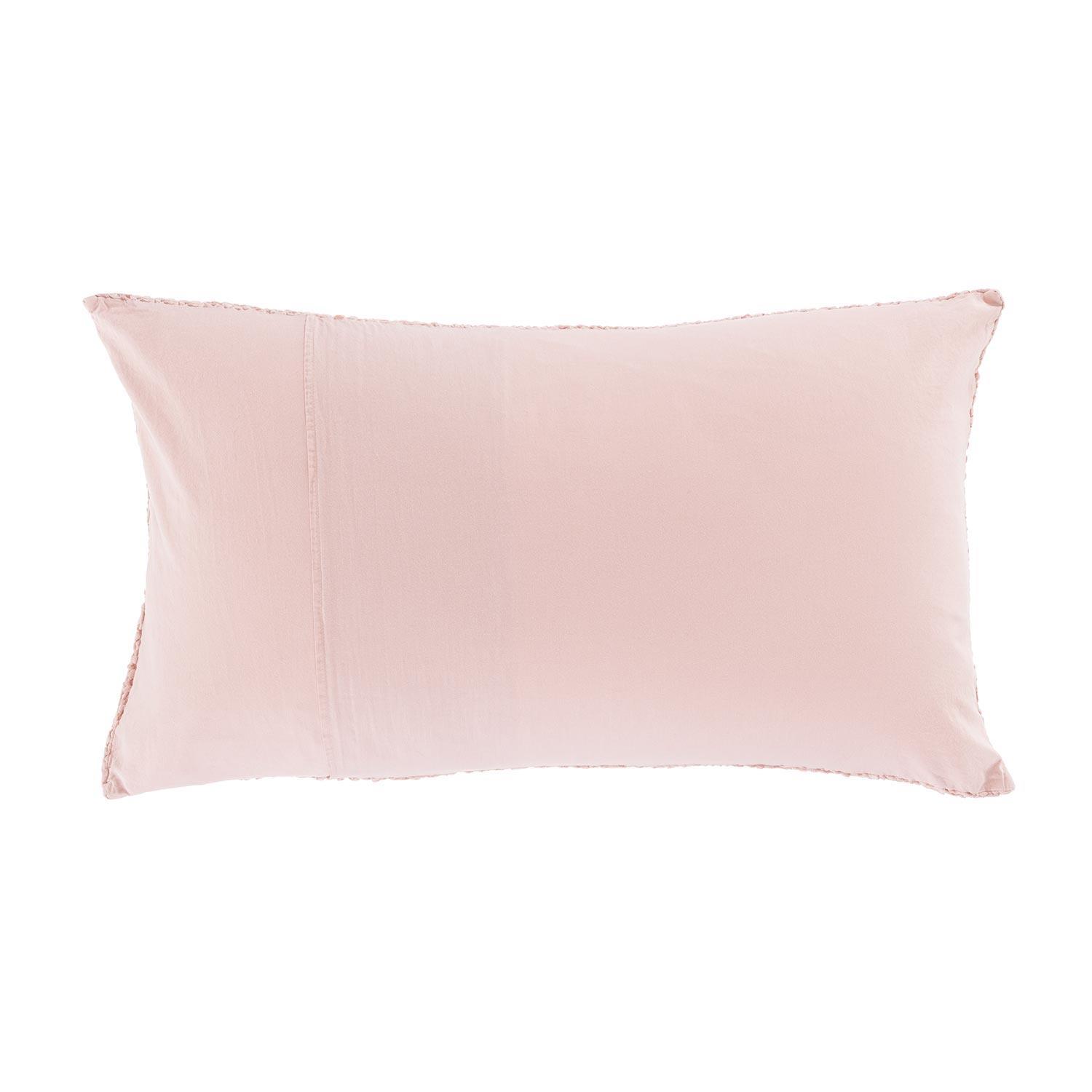 Stonewashed Cotton Cushion Dusky Pink The Wool Company