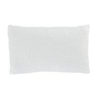 Ivory cream cotton cushion cover stonewashed textured front & plain back wool cushion pad 45 x 65cm By The Wool Company