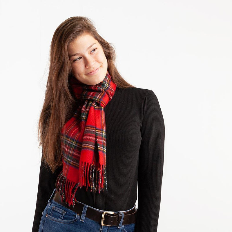 Tartan Lambswool Scarf Stewart Royal Modern -  - CLOTHING  from The Wool Company