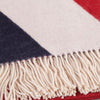 Large size 100% softest lambswool throw Union Jack design with white fringing top-quality made in England warm and cosy