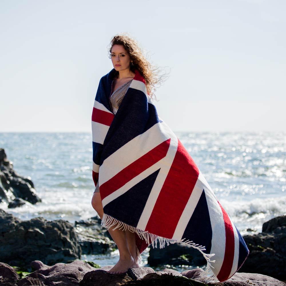 Union Jack Throw Lambswool Blanket The Wool Company