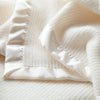 Super-soft cream 100% lambswool cellular baby blanket with matching satin edging cosy & perfect for all seasons top-quality 