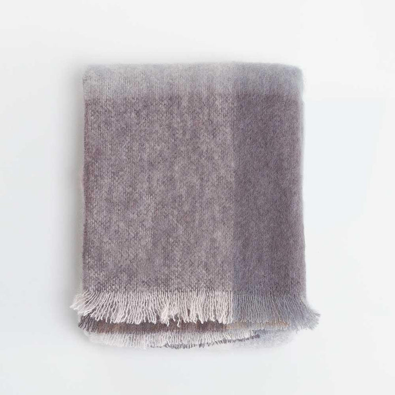 Wool Company Classic Mohair Throw Pebble -  - LIVING  from The Wool Company